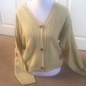 Great Taylor Swift Cream Ribbed Cardigan